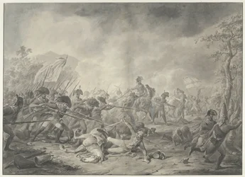 Captura del general ruso Hermann durante la batalla de Bergen, 1799