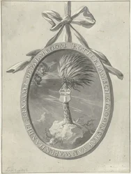 Emblema de la sociedad de ejercicios de Rotterdam De Palmboom, 1785.
