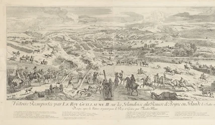 Slag bij Drogheda aan de Boyne, 1 de julio de 1690 Victoria ganada por Le Roy Guillaume III. sobre los irlandeses en el río Boyne en Irlanda el 1 de julio de 1690 (título sobre el objeto)