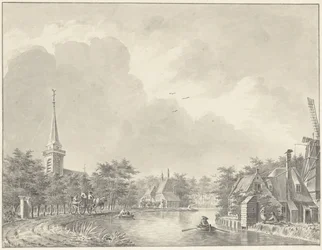 El pueblo de Harmelen en Leidse Vaart en las afueras de Utrecht