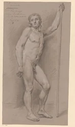 Desnudo masculino de pie, visto de frente (2º premio 1776)