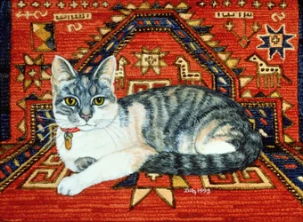 Primer parche de alfombra-gato, 1992