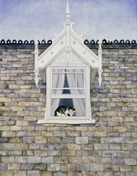 Gato de la buhardilla de St. Helier