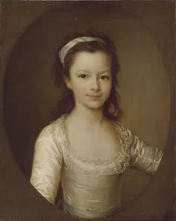 Retrato de la condesa Yekaterina Artemyevna Vorontsova 1780-1836 como niña, finales de la década de 1780