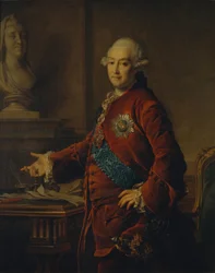 Retrato del vicecanciller Príncipe Alexander Mikhaylovich Golitsyn 1723-1807, 1772
