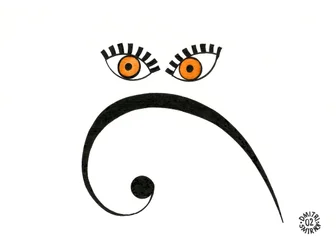 Cara de clave de fa - una cara dibujada utilizando la clave y otras notaciones musicales.