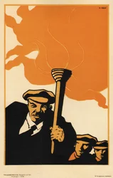 Lenin - Moor, Dmitri Stachievich (1883-1946) - 1919 - Litografía en color - Biblioteca Estatal Rusa, Moscú