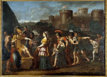 La clemencia de Alejandro. Pintura de Domenico Zampieri
