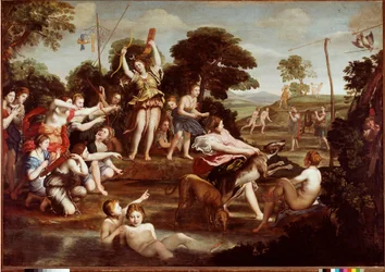 La caza de Diana, de Domenico Zampieri, llamado Il Domenichino (1581-1641), 1617. Dimensiones 218 x 312 cm. Roma, Galleria Borghese