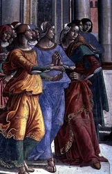 Espectadores, de la Virgen María en el Templo (detalle)