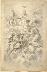 Bocetos para una Pintura de Techo: La Iglesia Triunfante