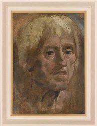 Beccafumi - Cabeza de anciano con la boca abierta, 1535
