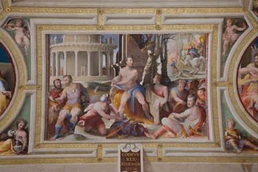El sacrificio de Codrus, Rey de Atenas Virtudes públicas de héroes griegos y romanos, 1529-1535