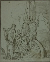 Cristo caminando sobre el agua, Pedro siguiendo