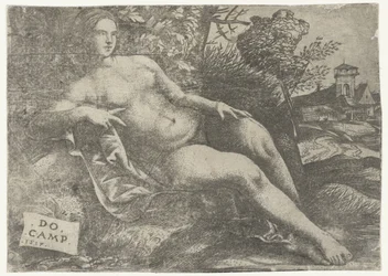 Venus reclinada en el paisaje