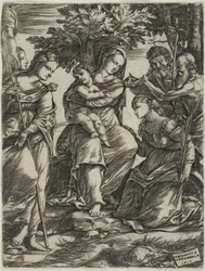 Virgen y Niño con Santos