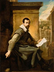 Retrato de un hombre con una partitura