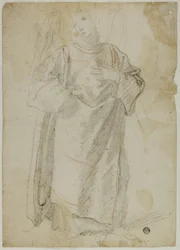 Ángel de Pie (recto); Estudio de Rostro y Vestimenta (verso)