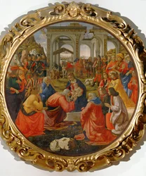 Adoración de los Reyes Magos (temple sobre madera)