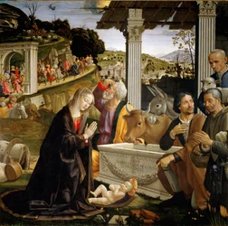 Adoración de los pastores (detalle)
