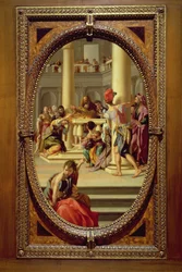 La Última Cena, detalle de dos discípulos del Refectorio del monasterio