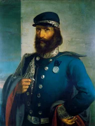 Giuseppe Garibaldi como general del Ejército de Cerdeña