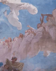 La Asunción, fresco de Domenico Morelli, techo de la Capilla Real de la Asunción, Palacio Real de Nápoles