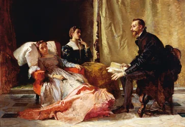 Torquato Tasso leyendo Jerusalén liberada a Eleonora d