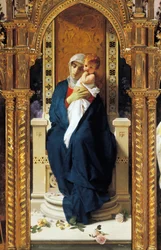 Tríptico de la Madonna de las Rosas, por Domenico Morelli (1823-1901) (detalle)