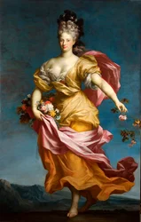Paola Maria Lomellini Adorno como Flora, c.1699 (óleo sobre lienzo)