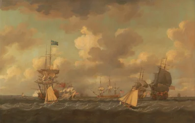 Barcos ingleses fondean con viento fresco