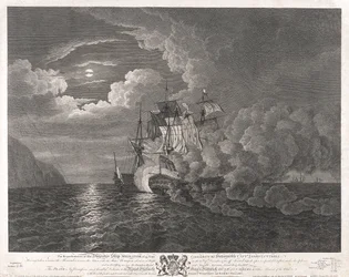 HMS "Mediator" el 12 de diciembre de 1782 frente a Ferrol