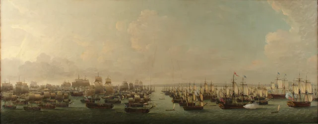 La escuadra inglesa que atacará La Habana en 1762