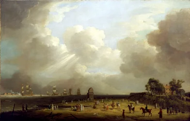 La llegada de la princesa Charlotte (1766-1828) a Harwich, septiembre de 1761. Óleo sobre lienzo
