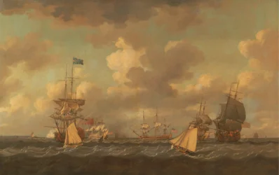 Barcos ingleses fondean con viento fresco
