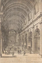 Decoración ordenada por el Cardenal de Retz en la Iglesia de San Luigi, Roma, para el Santo, 1665