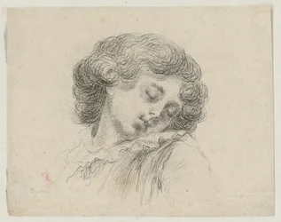 Cabeza de un niño dormido