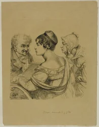 Autorretrato con dos jóvenes