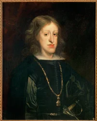 Rey Carlos II, pintado en 1673 (pintura sobre lienzo)