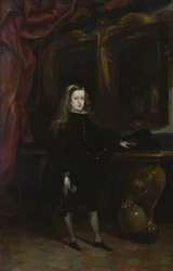 Retrato de Carlos II (1661-1700) de Habsburgo a los 12 años, 1673-85