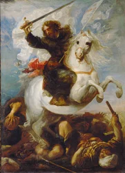 Victoria de Santiago sobre los moros (óleo sobre lienzo)
