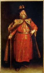 El embajador ruso Peter Ivanovich Potemkin (pintura sobre lienzo)