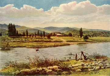 Cruzando el río Komati, 1902