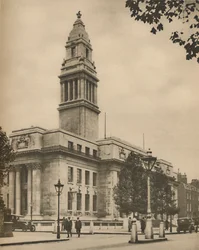 Ayuntamiento de Marylebone, uno de los edificios más eminentes de los nuevos edificios de Londres, c1935