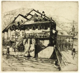 Casas en el Aare, Suiza
