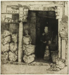 Interior de una tienda de carbón