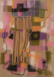 El hilo de Ariadna, 2002 (pastel sobre papel aterciopelado)