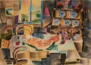 Interior, 2002 (pastel sobre papel aterciopelado)