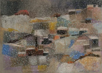 Snowfall, 2001 (pastel sobre papel aterciopelado)