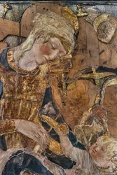 Virgen con el Niño y ángeles, antes de 1443 (estuco policromado)